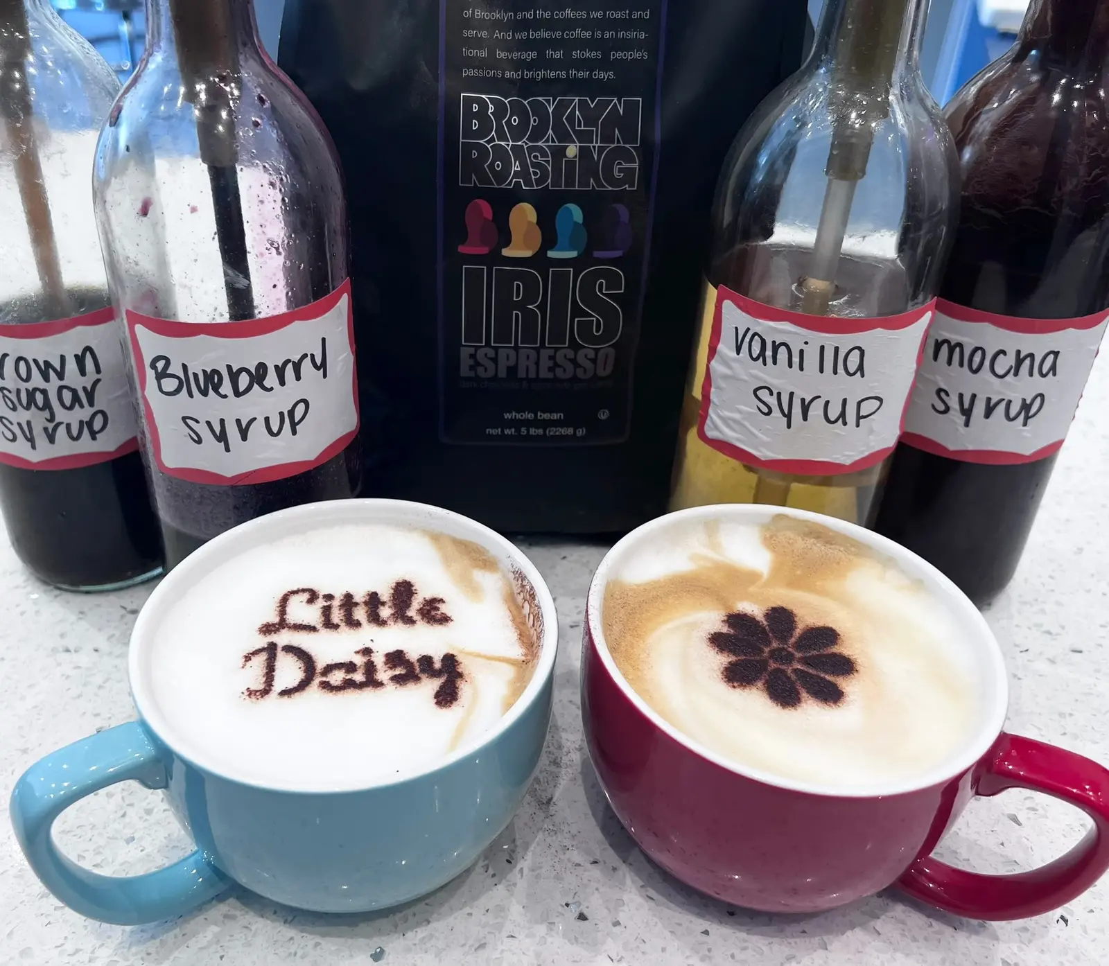 Two Little Daisy coffee drinks