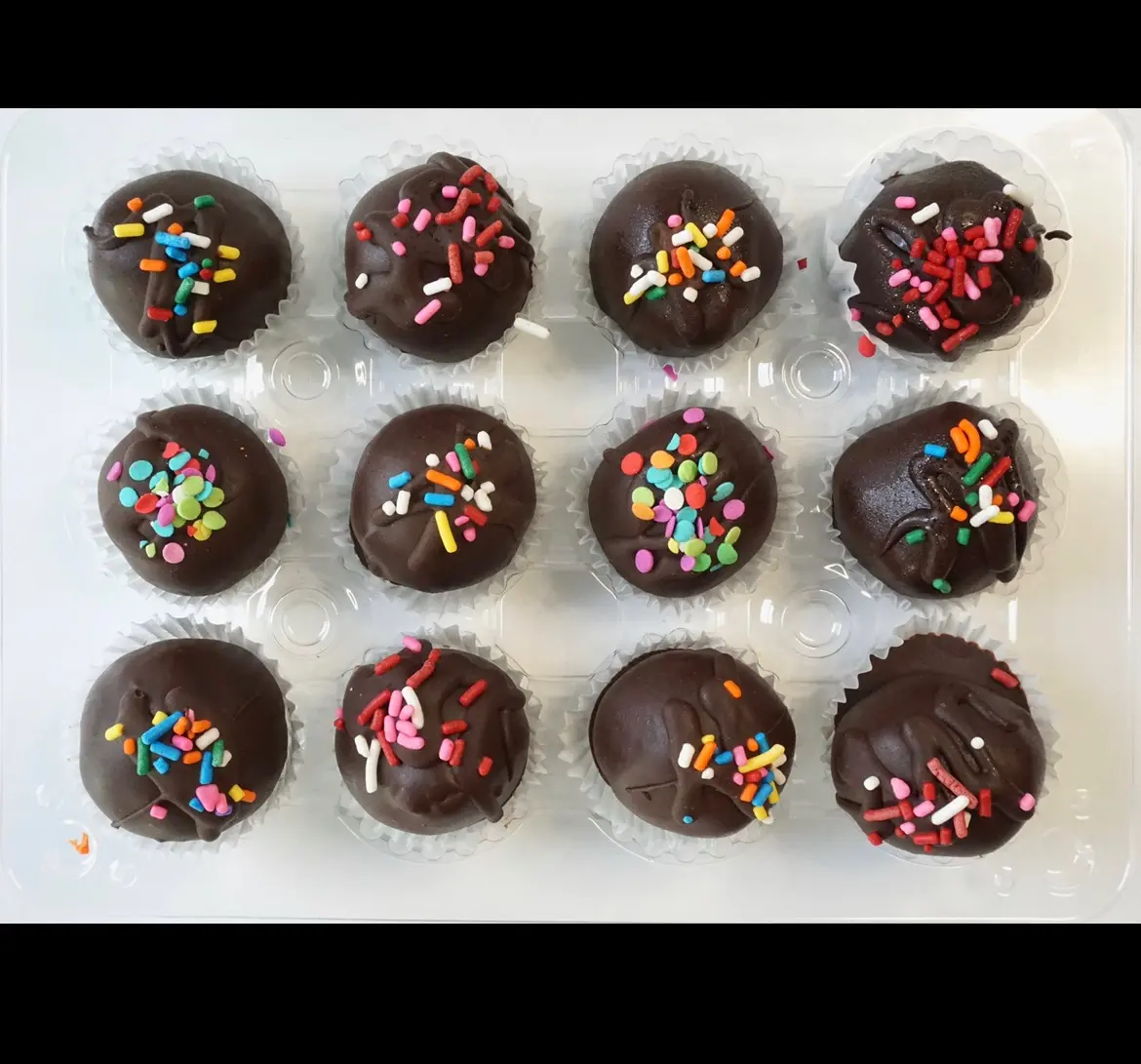 Tray of chocolate-coated Daisy Dips